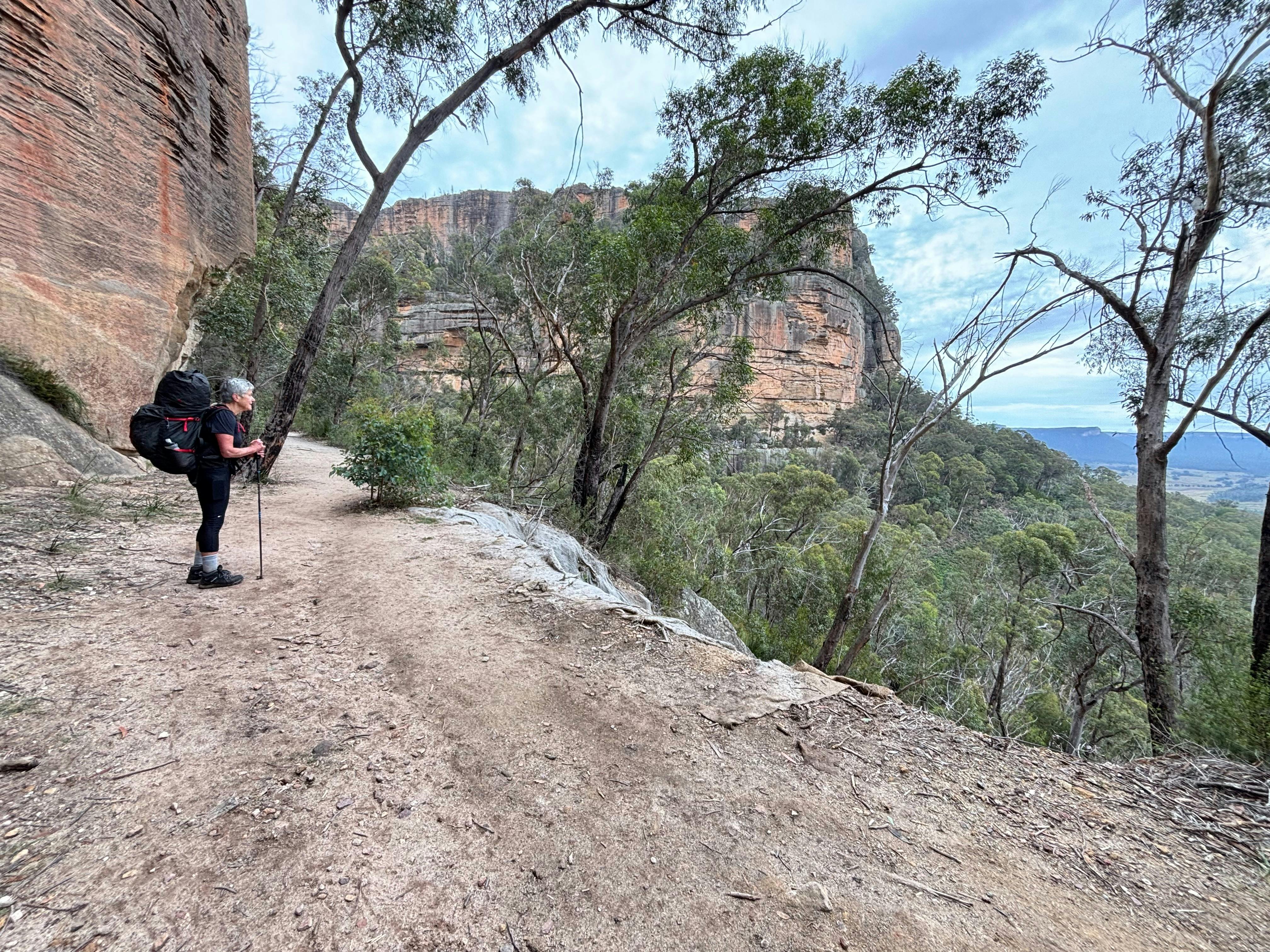 Wolgan Valley Railway embankment on the way back from Newnes, Wollemi National Park