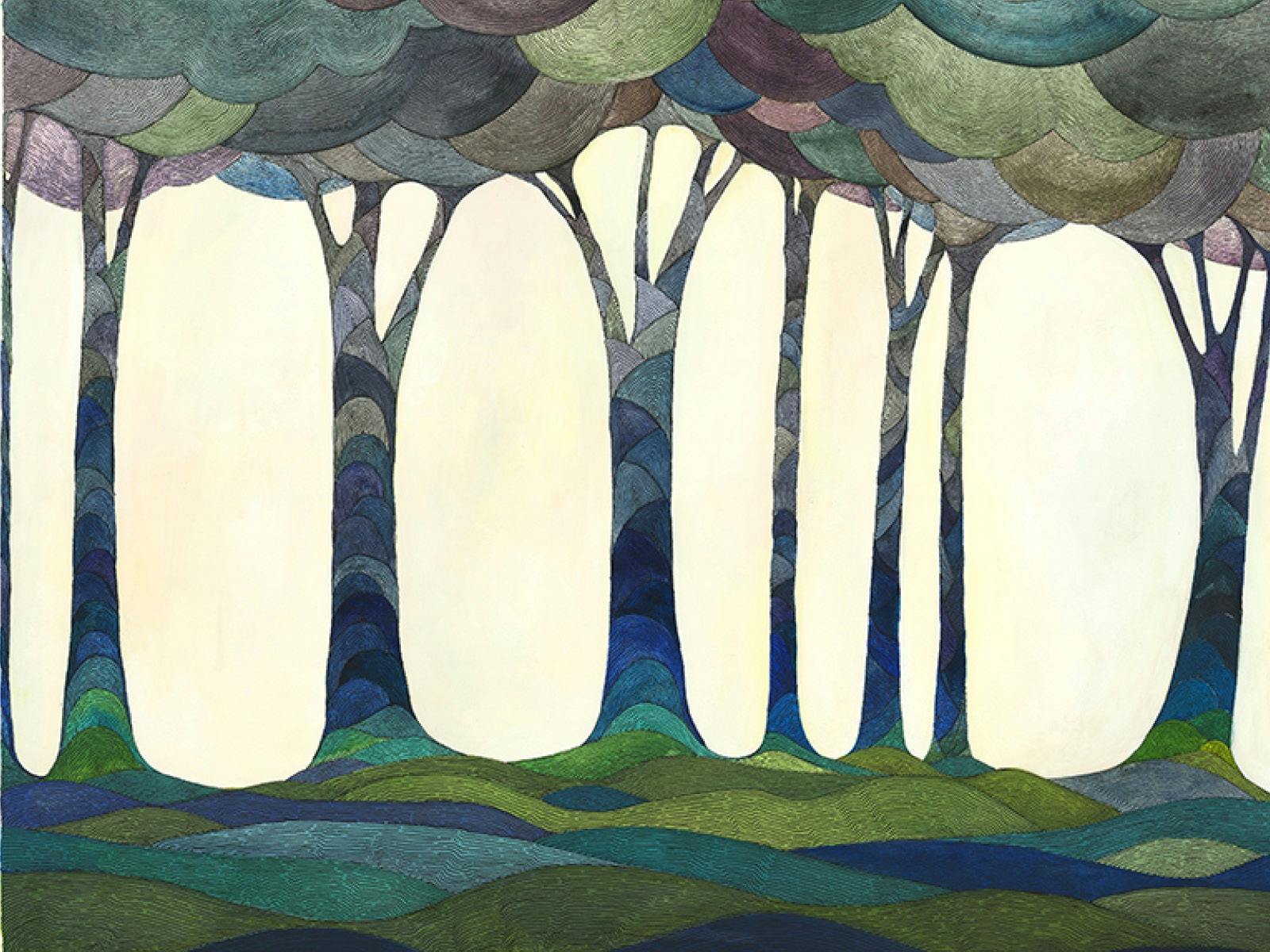 Laila Page, Pillars of Thought, Watercolour, 2025