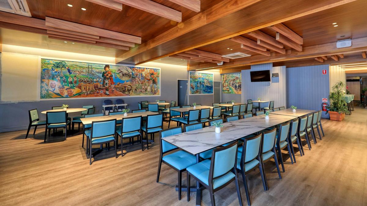 Club's dining room seats 80 people and motel guests can walk through to access the Club
