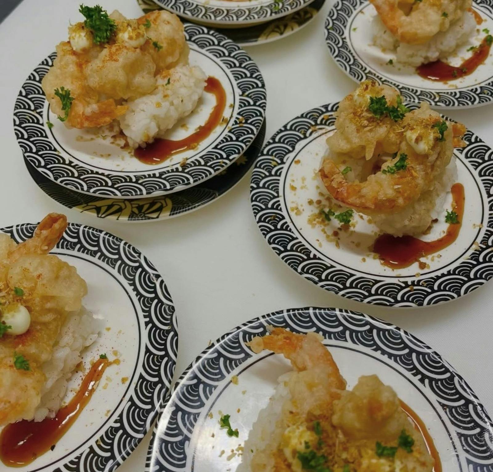 Tempurar prawn plate