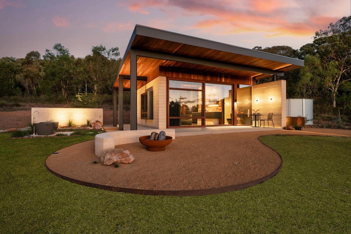 Sapling at Rosby Exterior with outdoor firpit