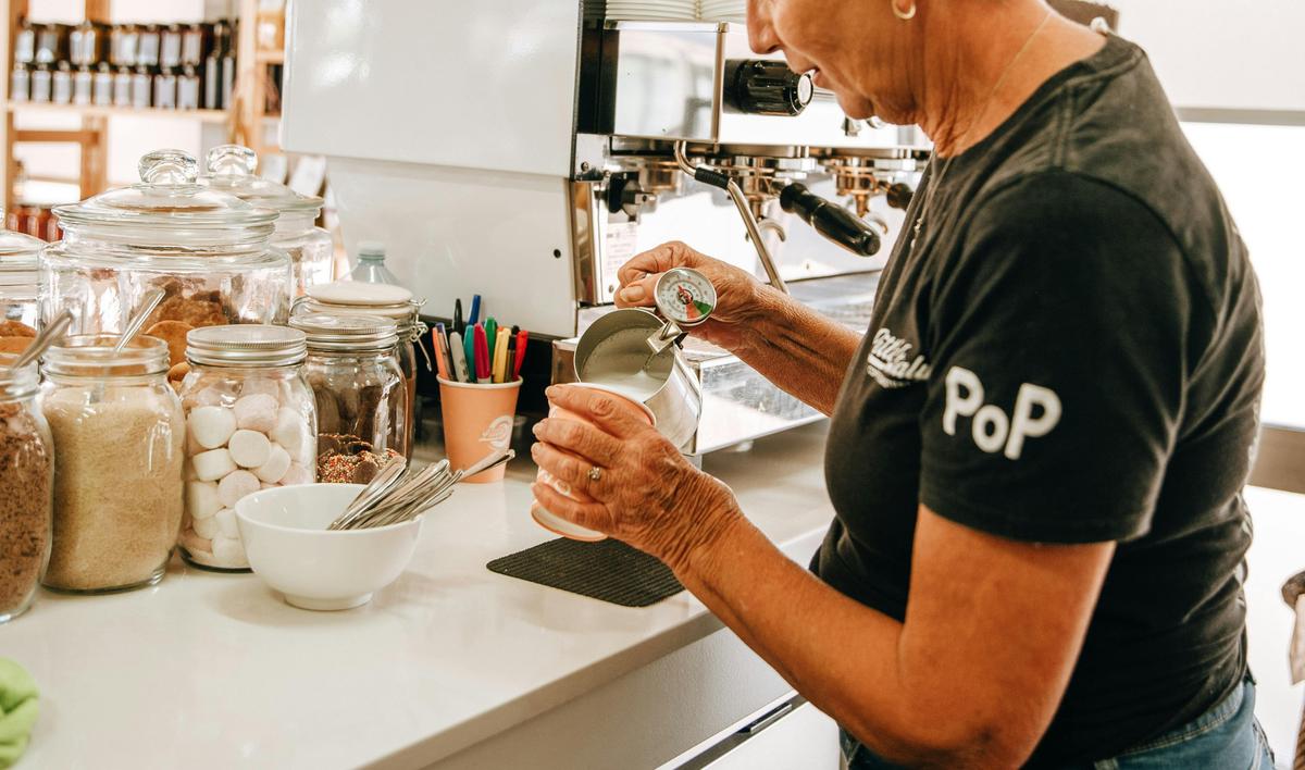 Coffee being made
