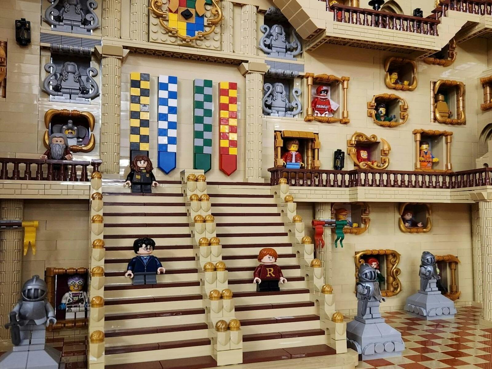 Harry Potter LEGO moving staircases - St Mary's LEGO Brick Show