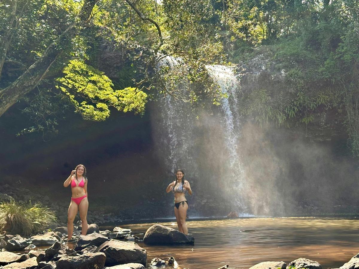 Waterfall tour group