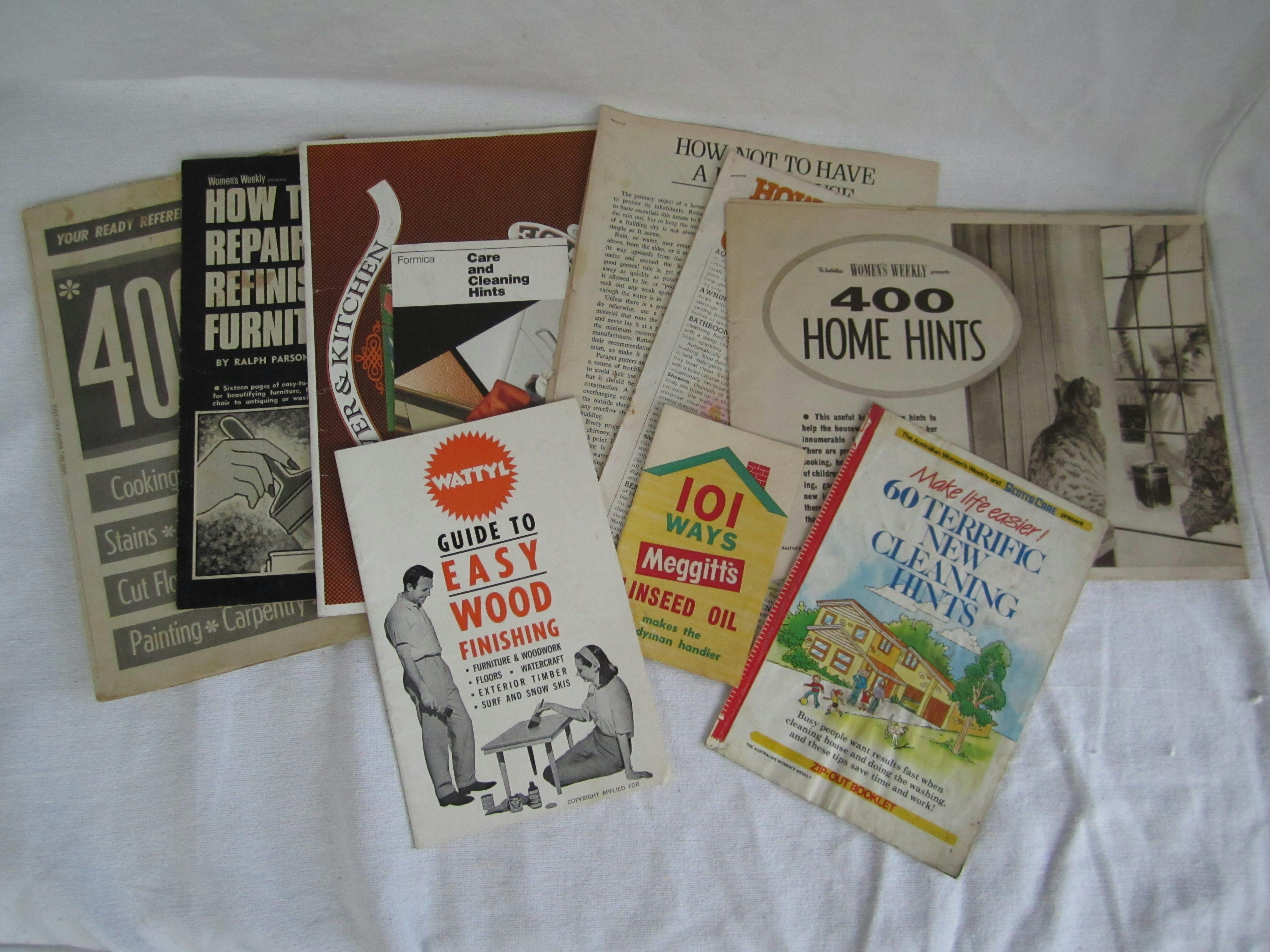 Pamphlets with household hints