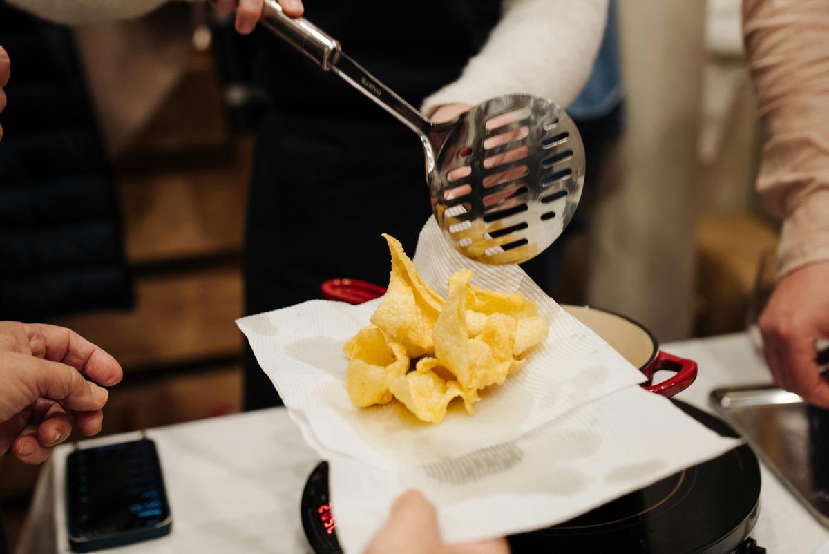 Fried Prawn Dumplings fresh out of the oil