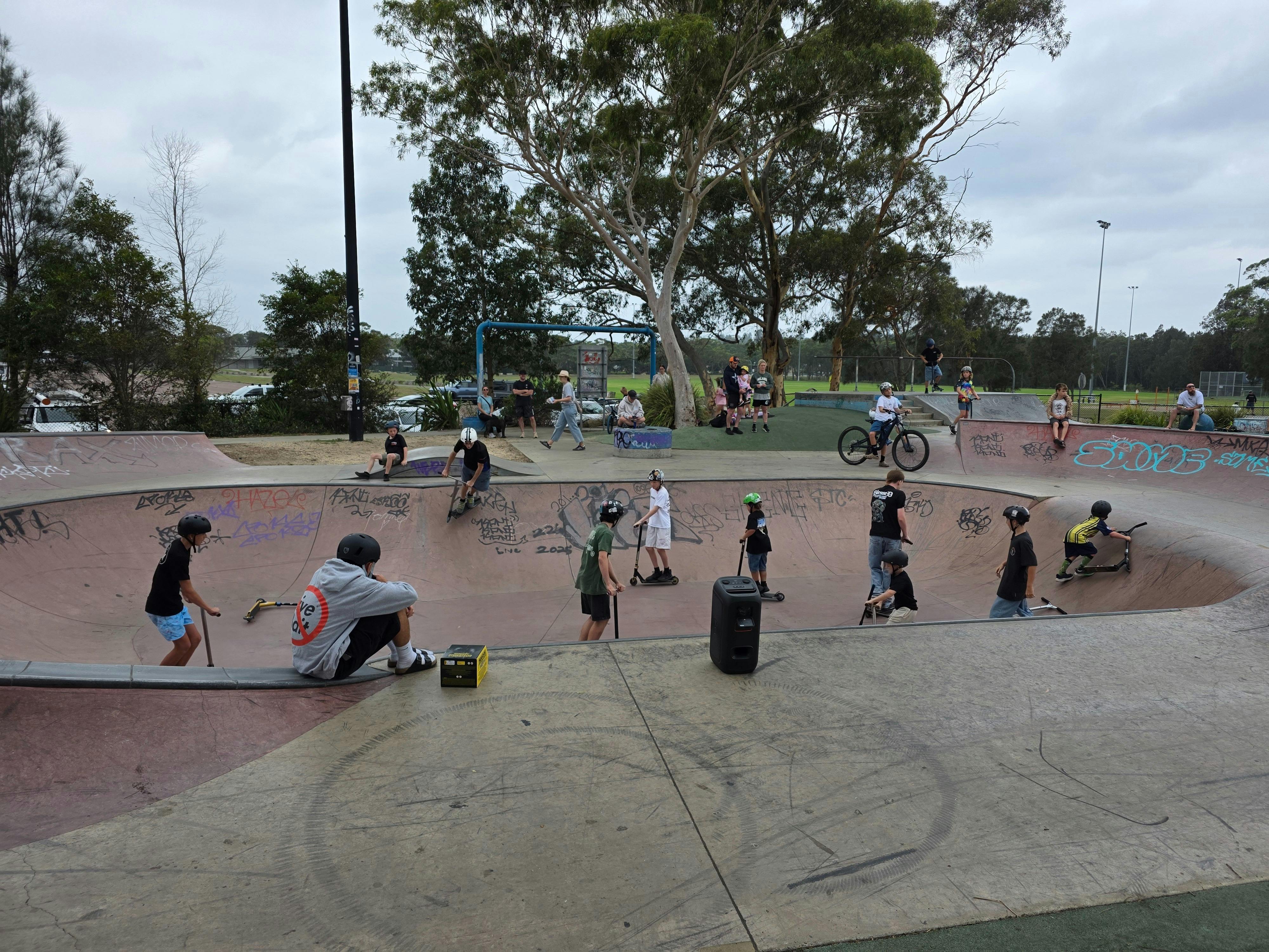 A game of footdown run by our Elite riders to build confidence at an SSC Social Ride Day