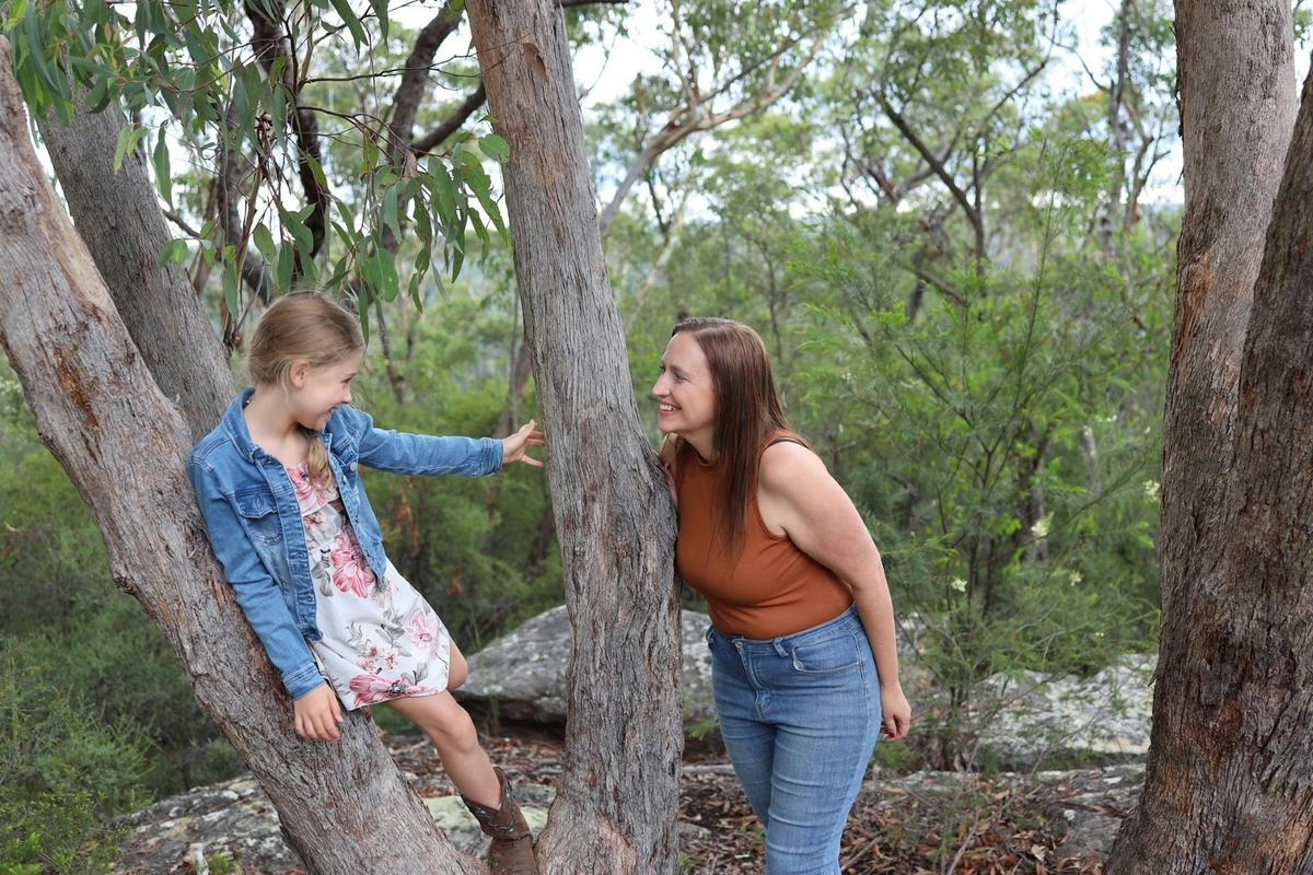 Daughter and Mother experiencing nature