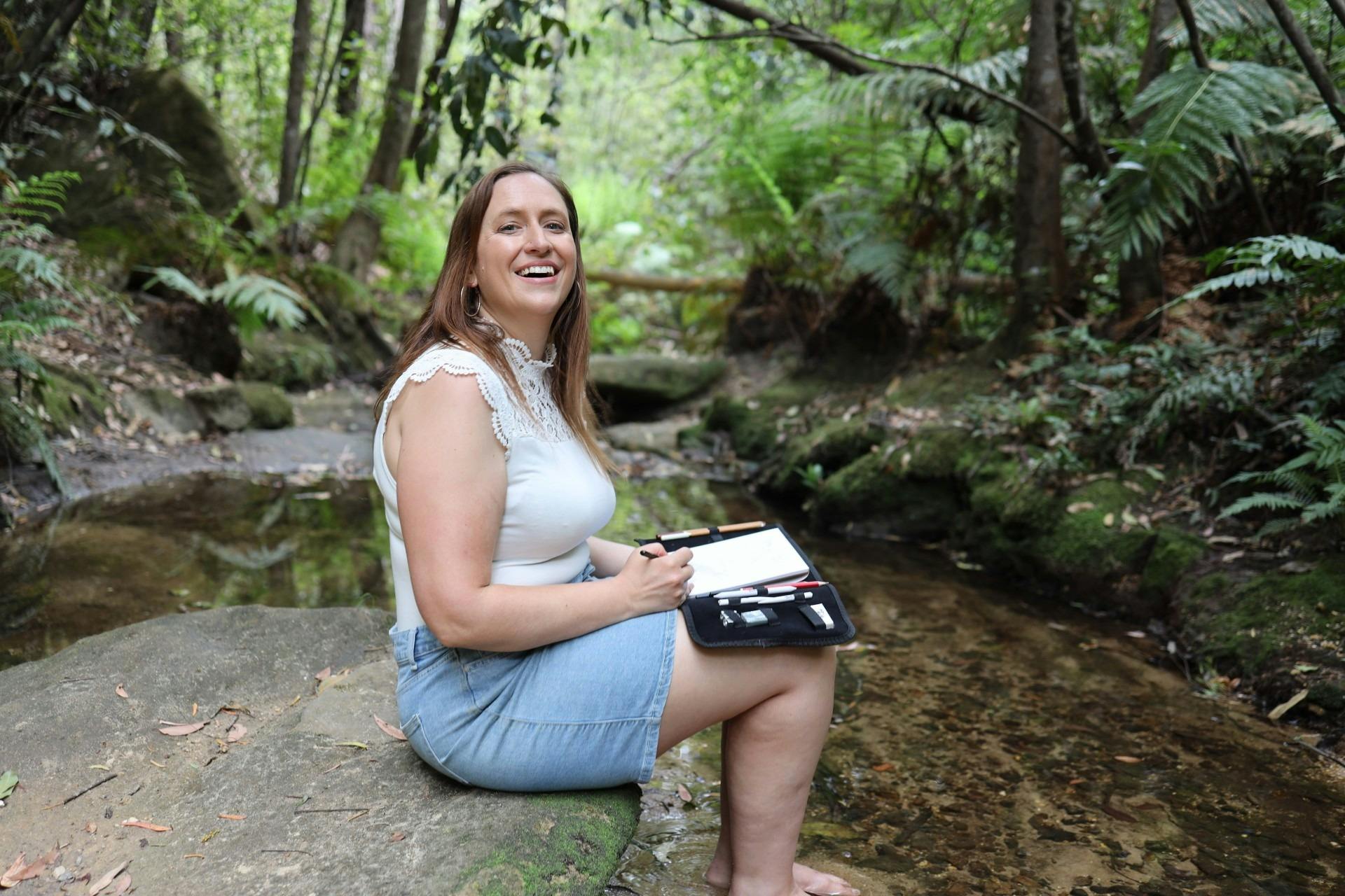 Lady doing Tagster Mindfulness Session