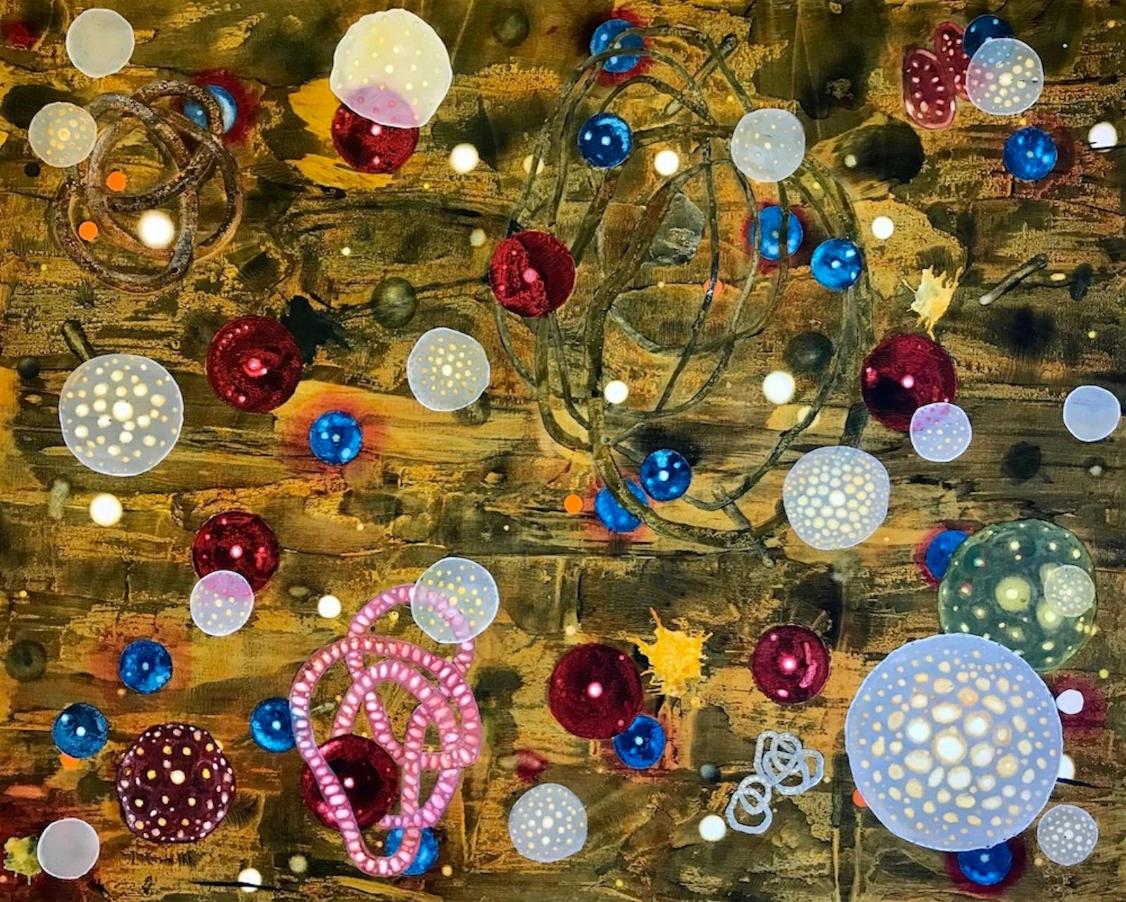 Luminance Gallery artist Malcolm Harding, Organised and Connected, oil on canvas.