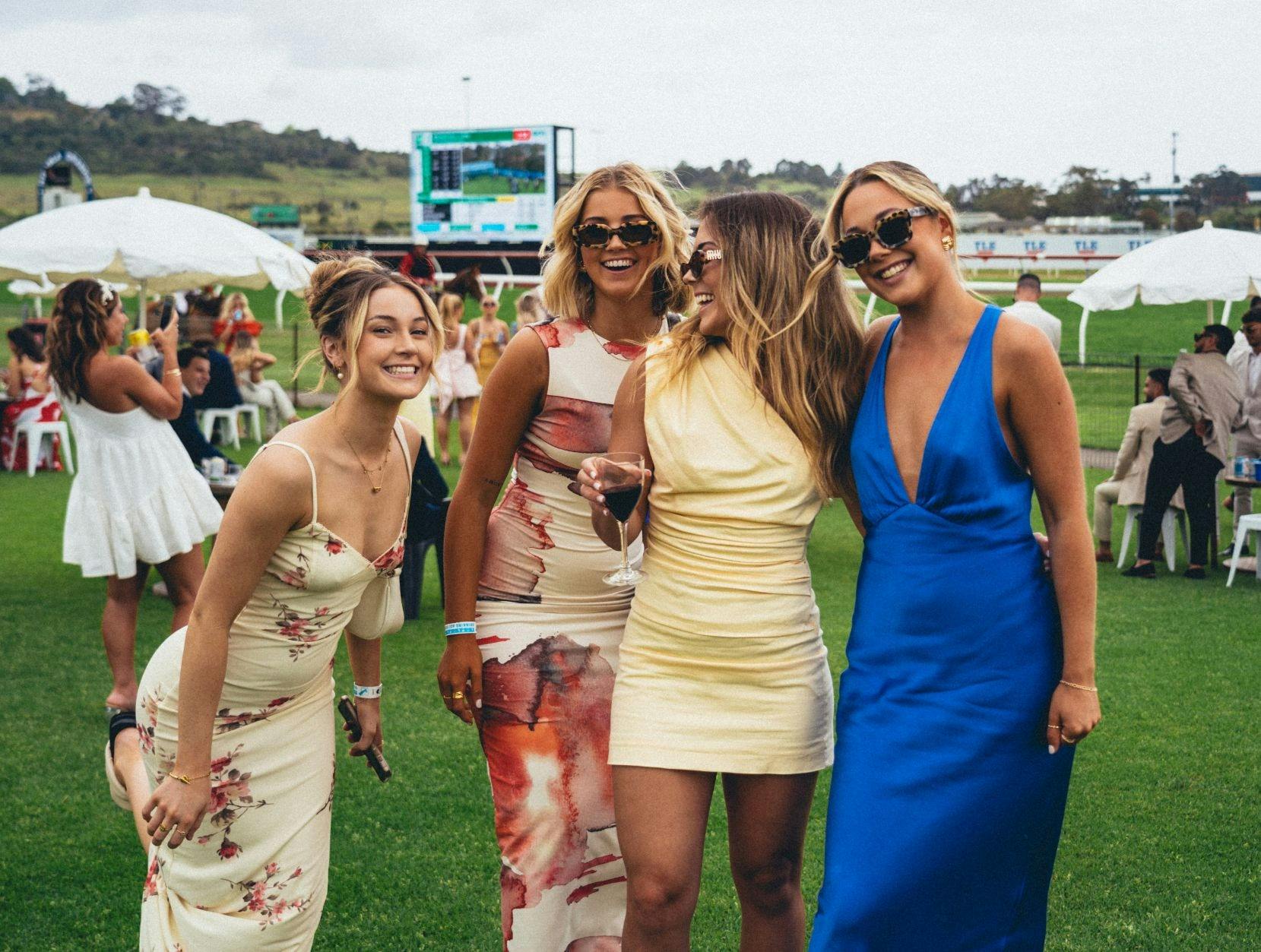 Young racegoers enjoying a day out at Kembla Grange