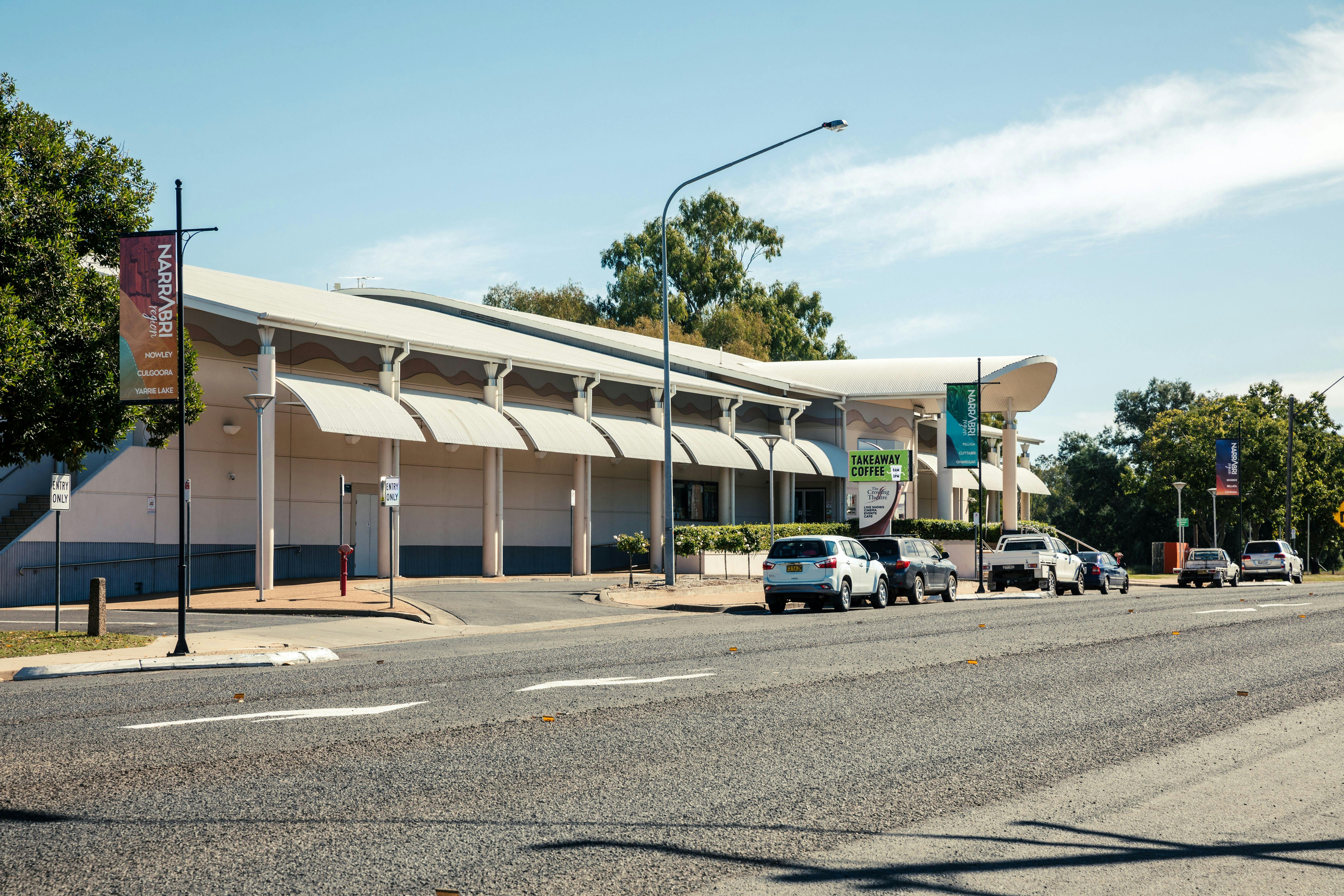 Outside of the Crossing Theatre