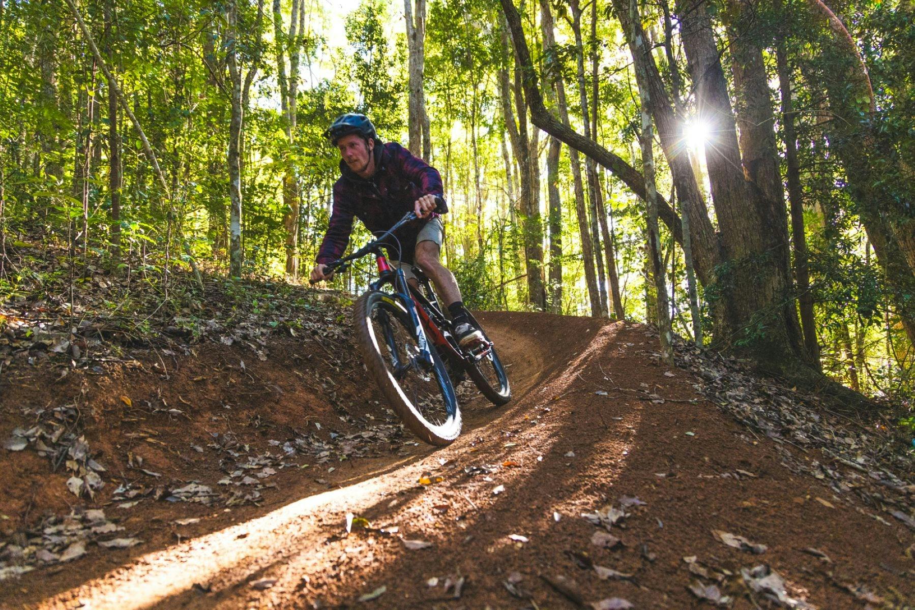 The facility located at Uki in the Tweed Valley has 6.4km of trails including 8 mountain bike trails