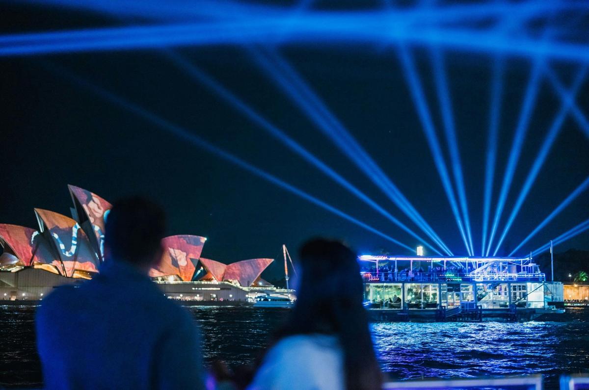 view of Opera House during VIVID Sydney