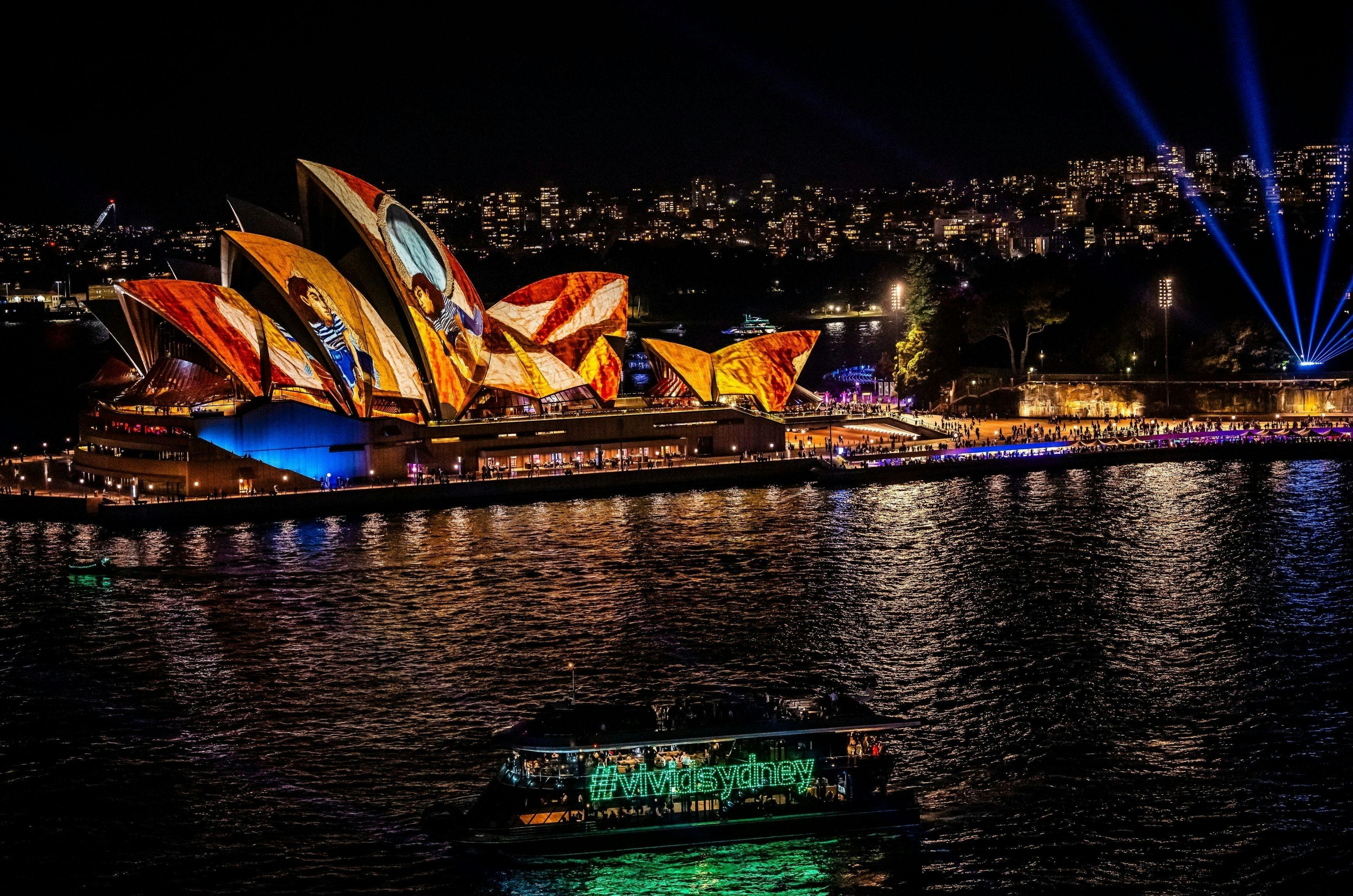 view of Opera House during VIVID Sydney