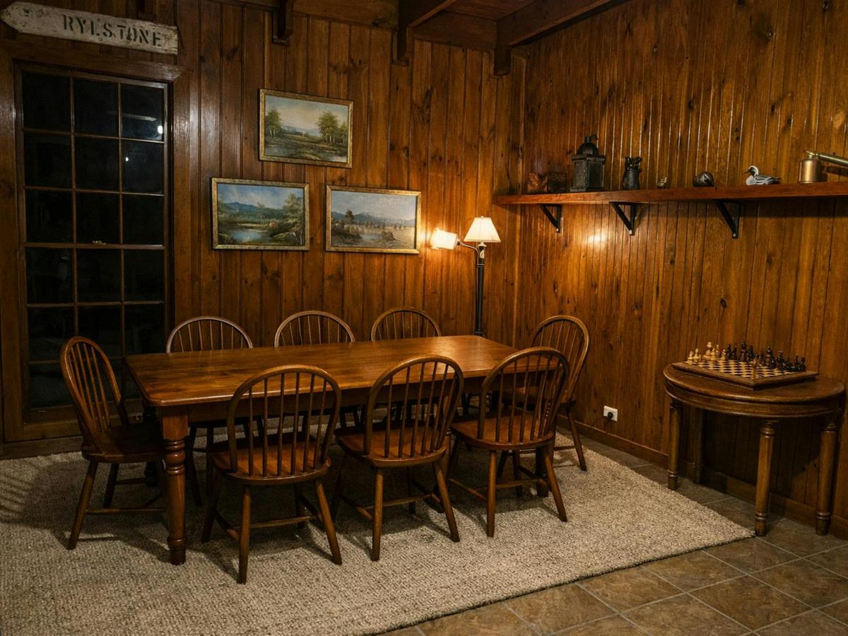 Welcoming timber dining room with space to gather, dine and unwind