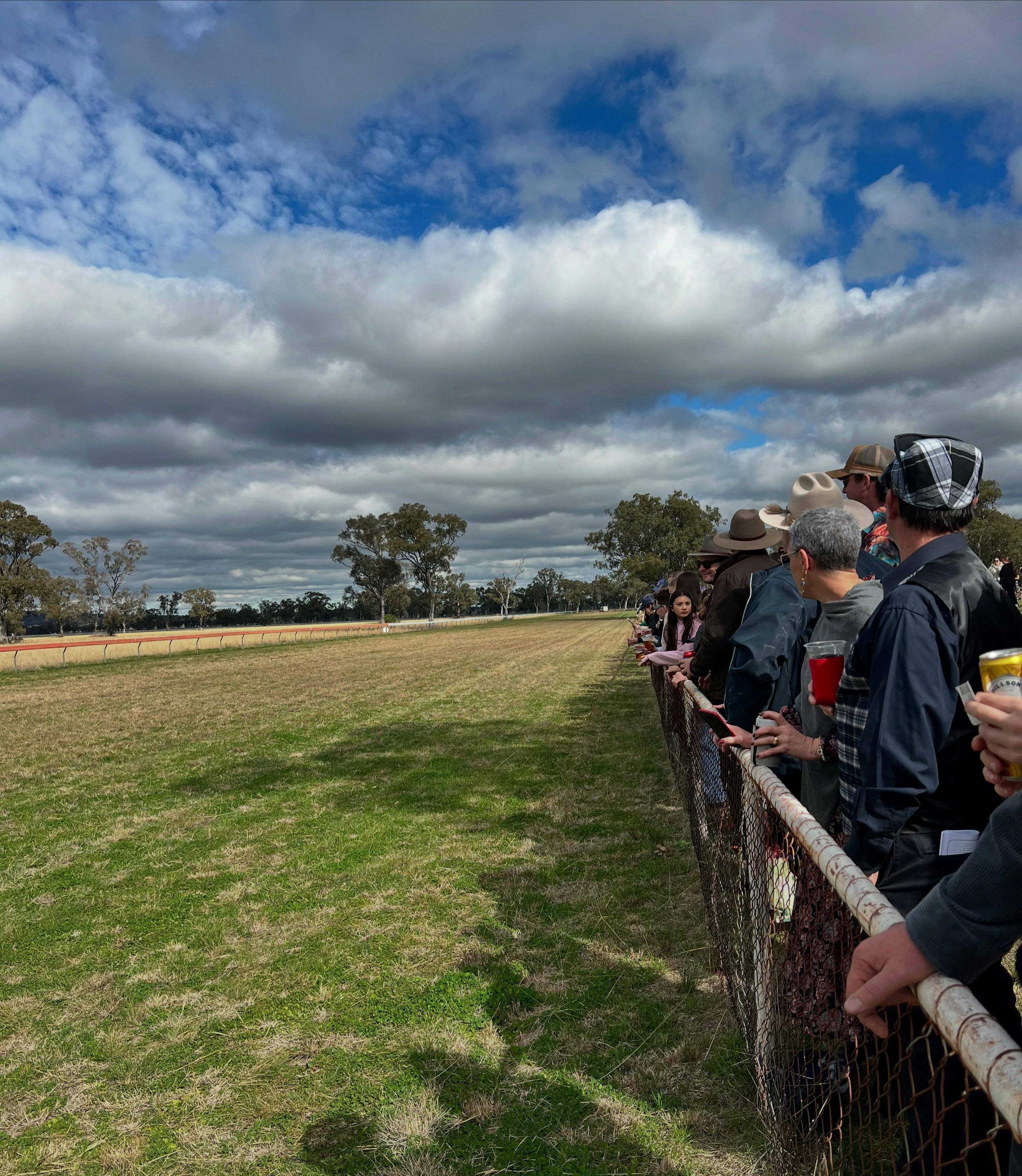 Wean Races track with racegoers watching eagerly
