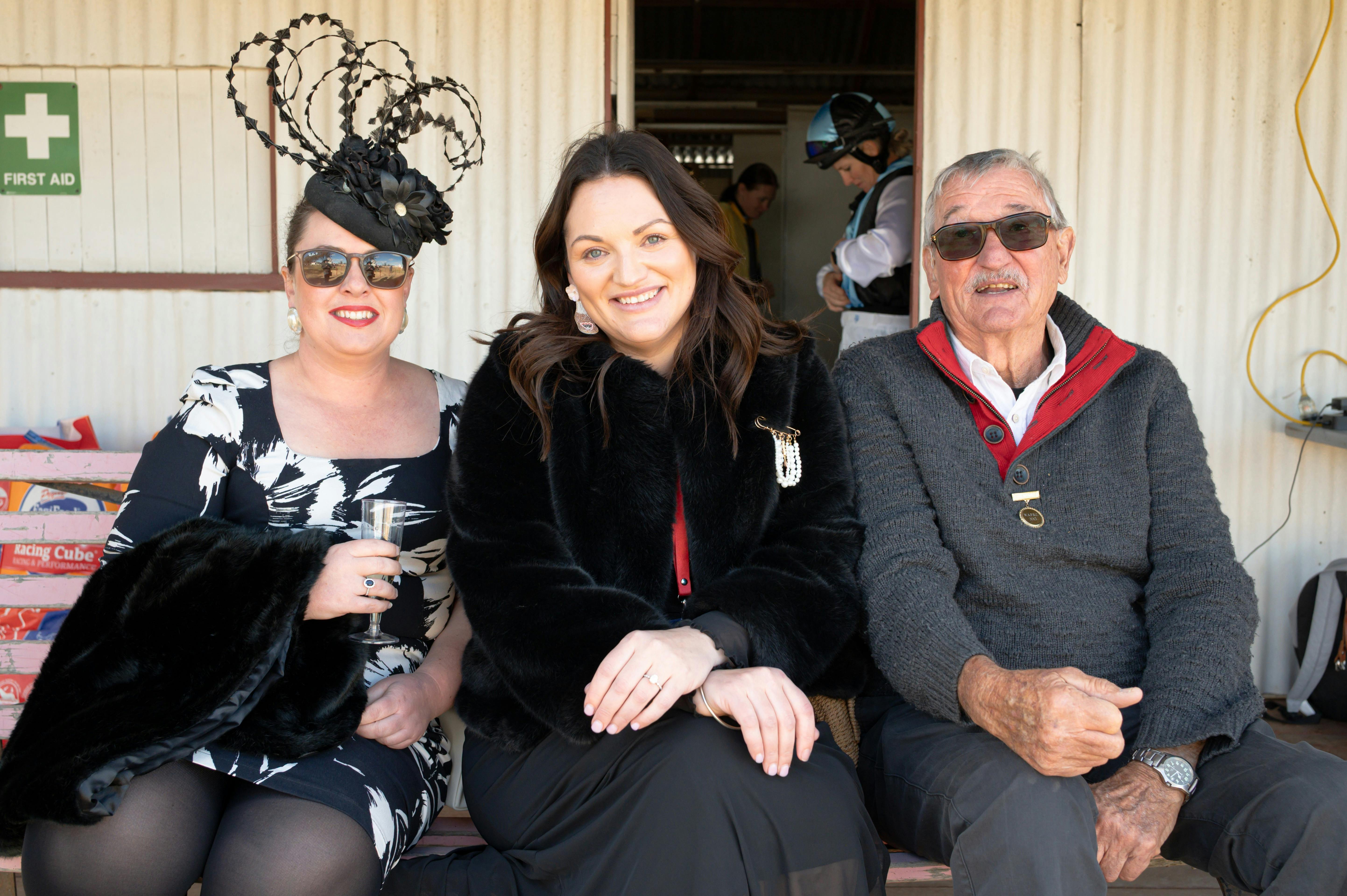 Wean Racegoers smile as seated together at 2025 races