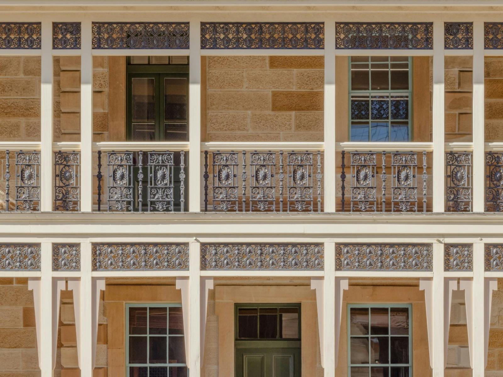 Water Police Court verandah and the entrance to the Police Court, Justice & Police Museum.