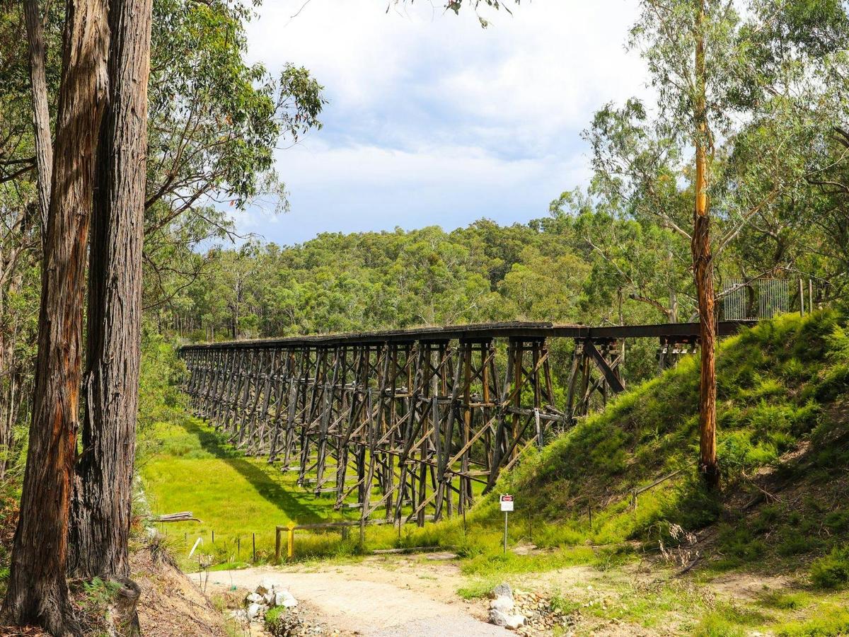 Historic Trestle bridge, Rail Trail Gippsland, Lakes Entrance