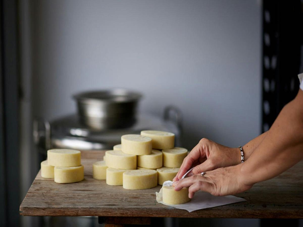 Body oil bars being wrapped