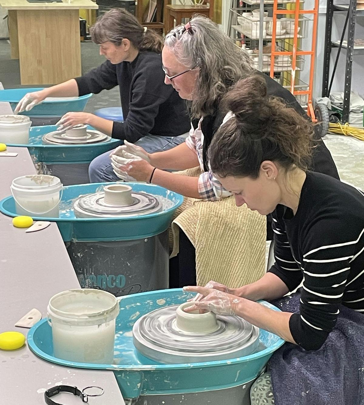 Wheel throwing at Beldari Pottery Studio and Homewares