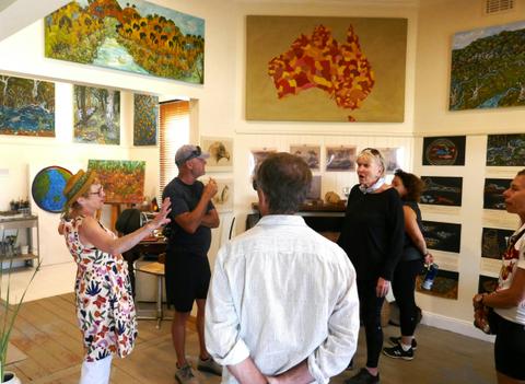 Discussing the art of Eliza Tree Castlemaine
