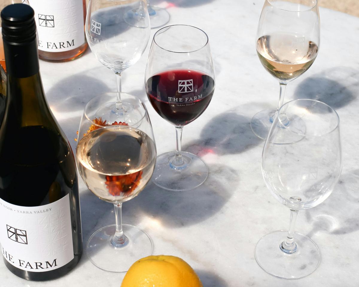 A selection of The Farm wines