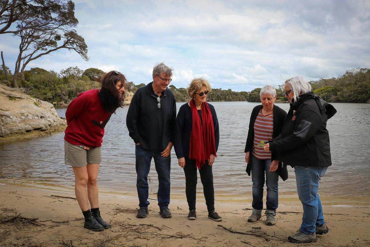 Visitors learn about Gunditjmara bush foods.