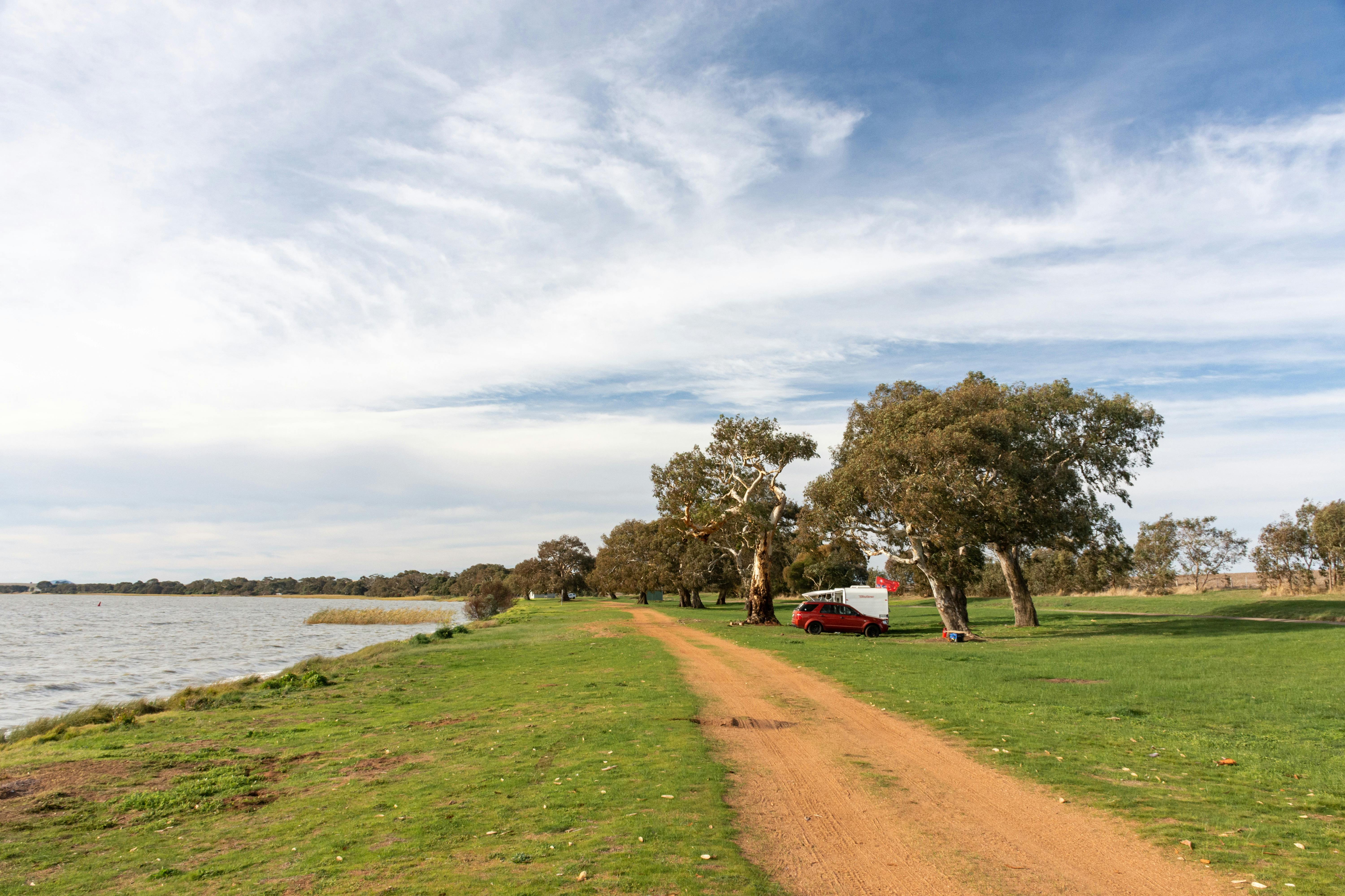 Camp beside the lake