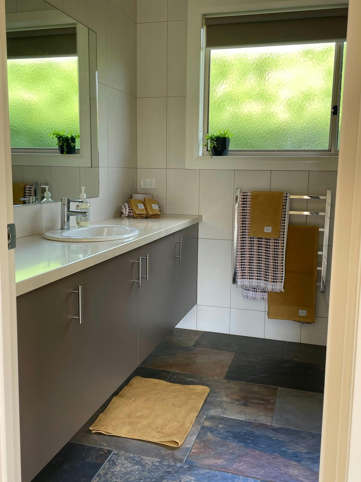 Everything you need in a bathroom-just bring yourself!