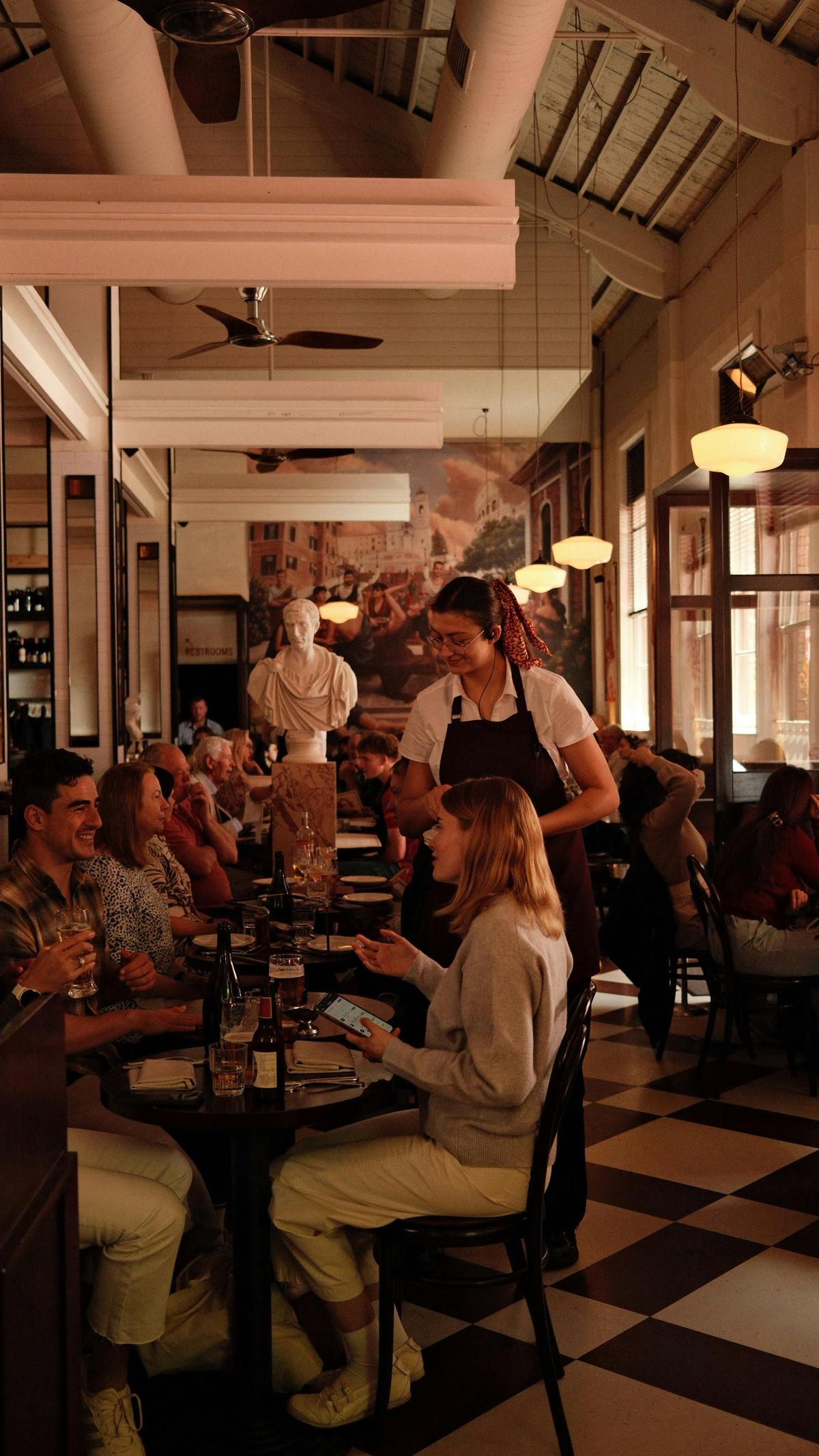 Guests dining at Pepe's Italian and Liquor