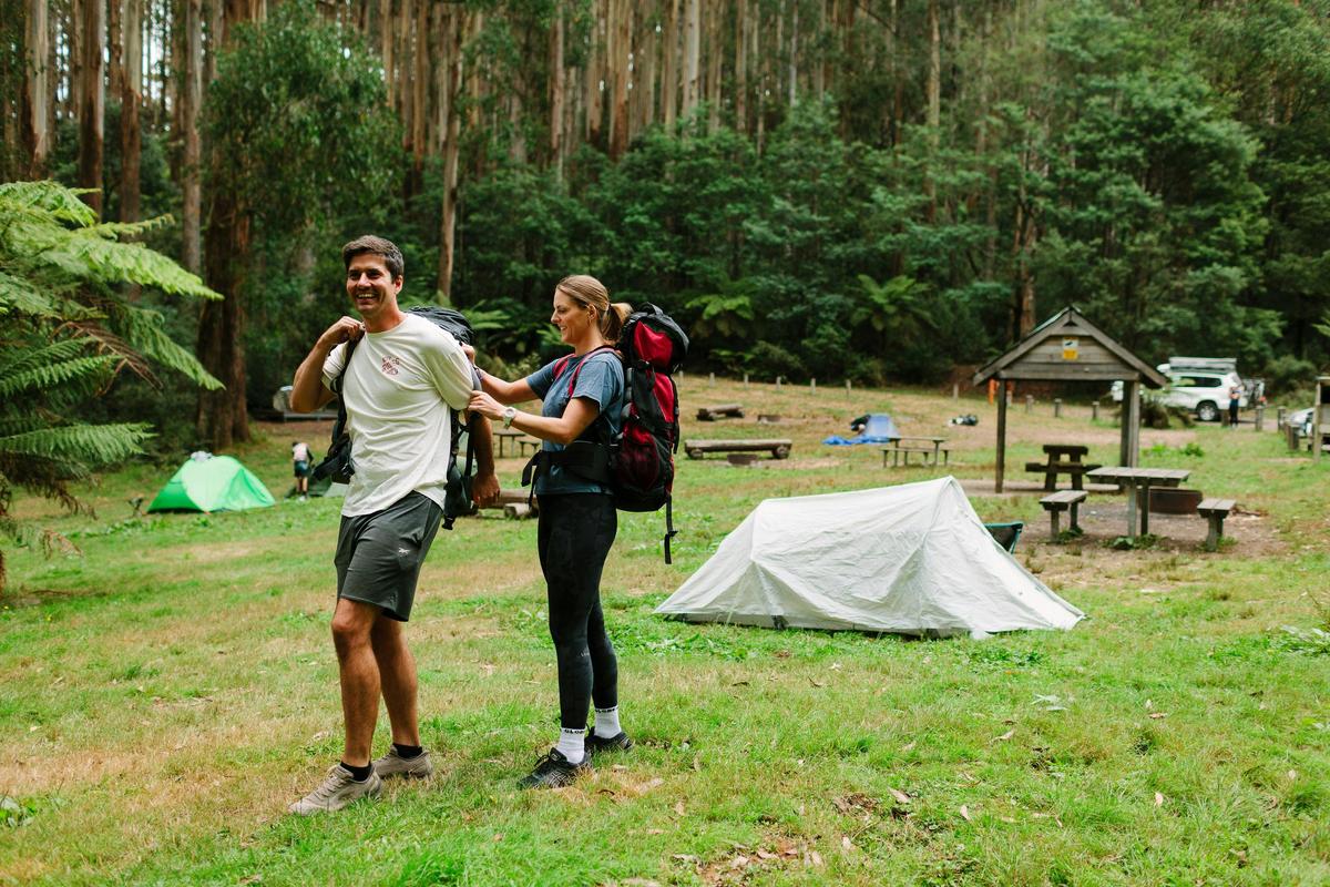 You can walk or drive to the campground