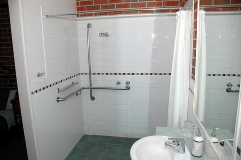 Bathroom with Shower Rails
