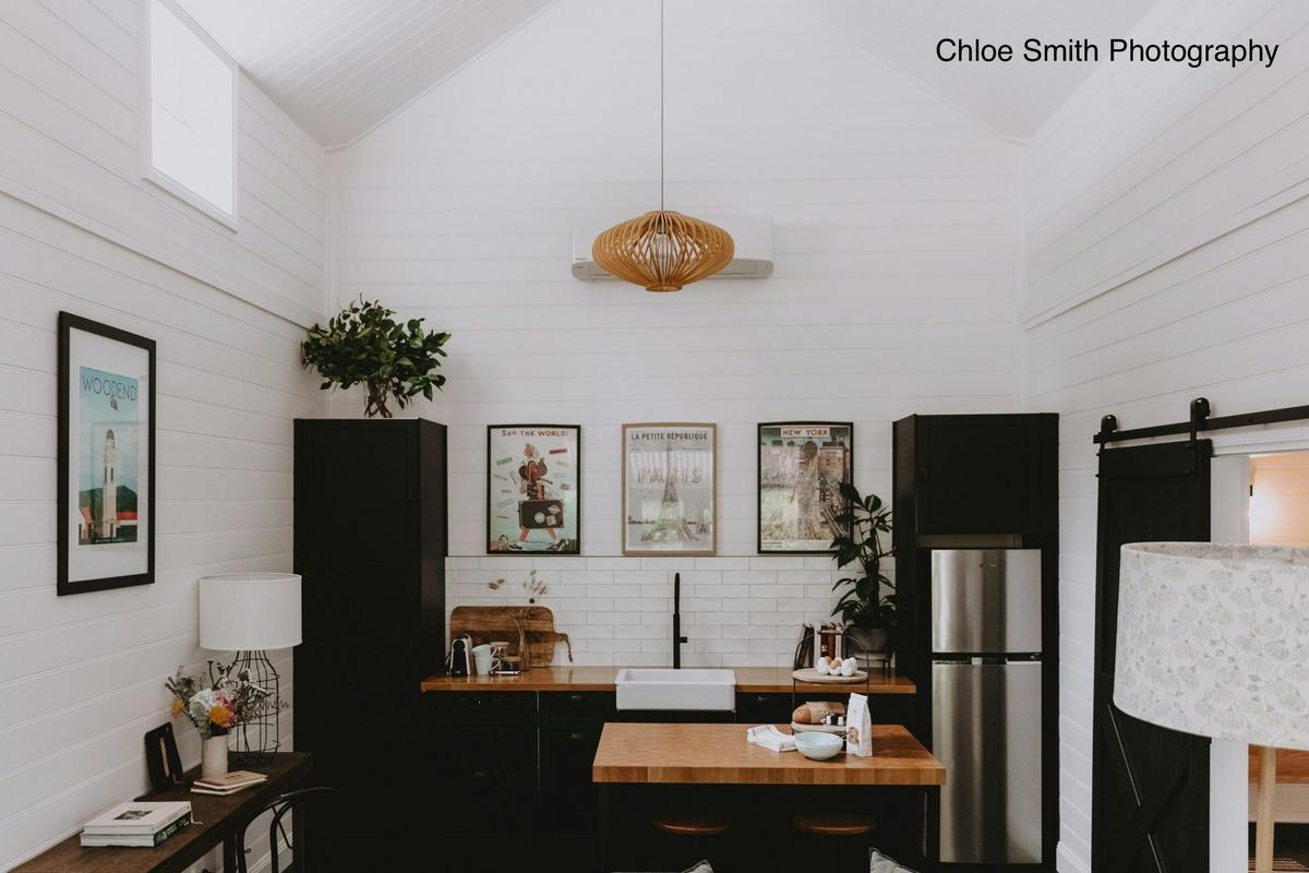 Open plan kitchen and living space