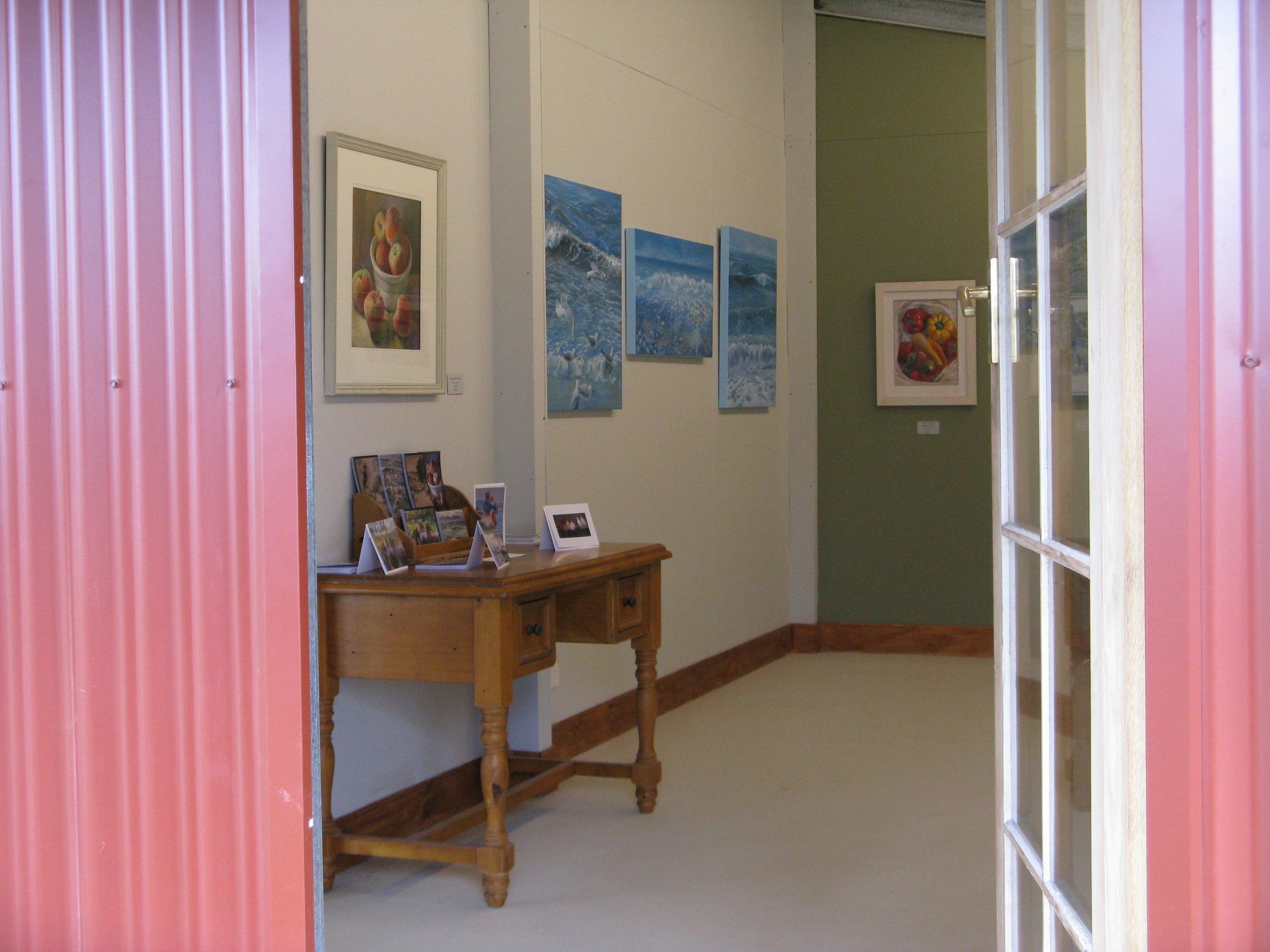 Opened Gallery door into Karen James Art Gallery