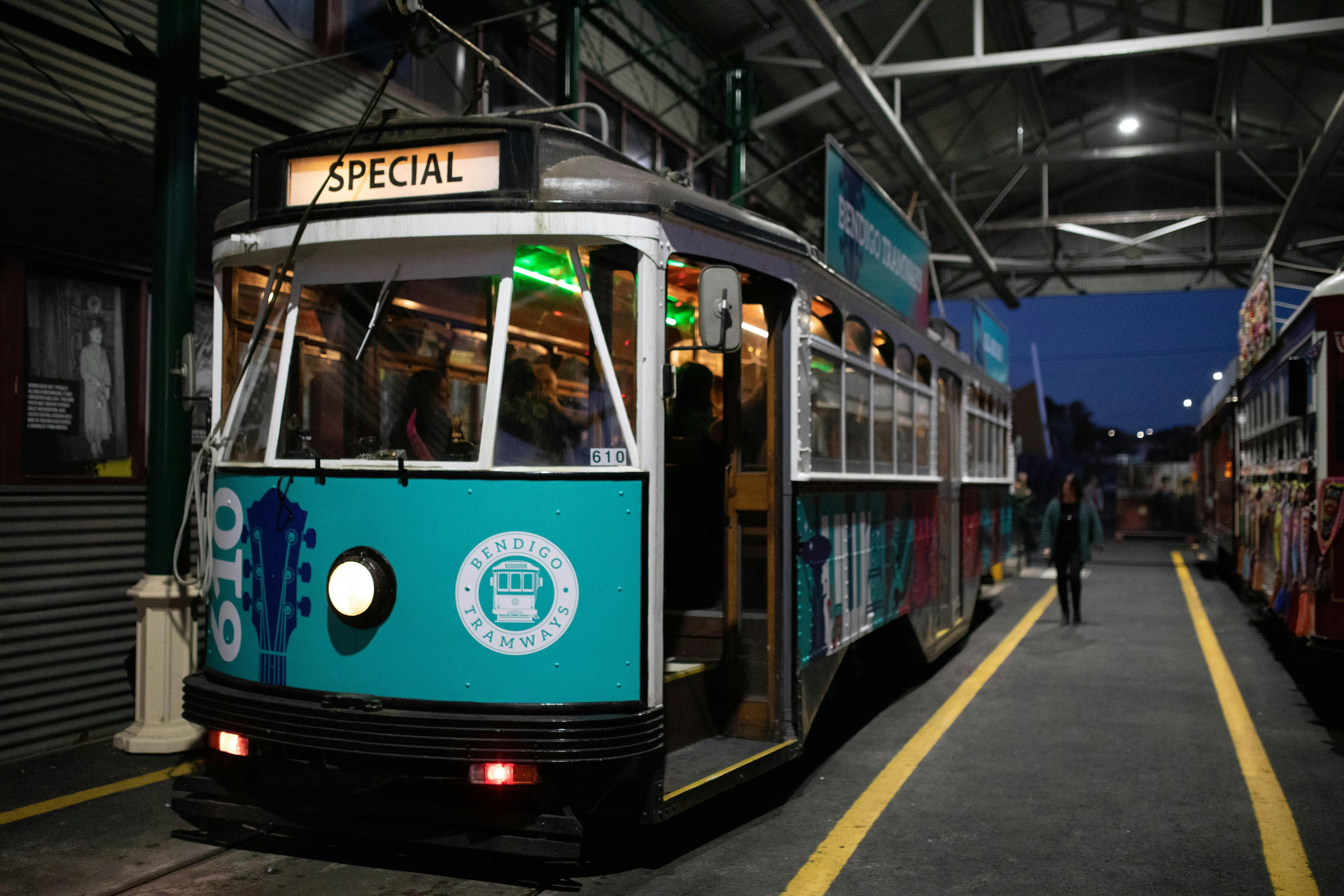 The Groove Tram at the depot