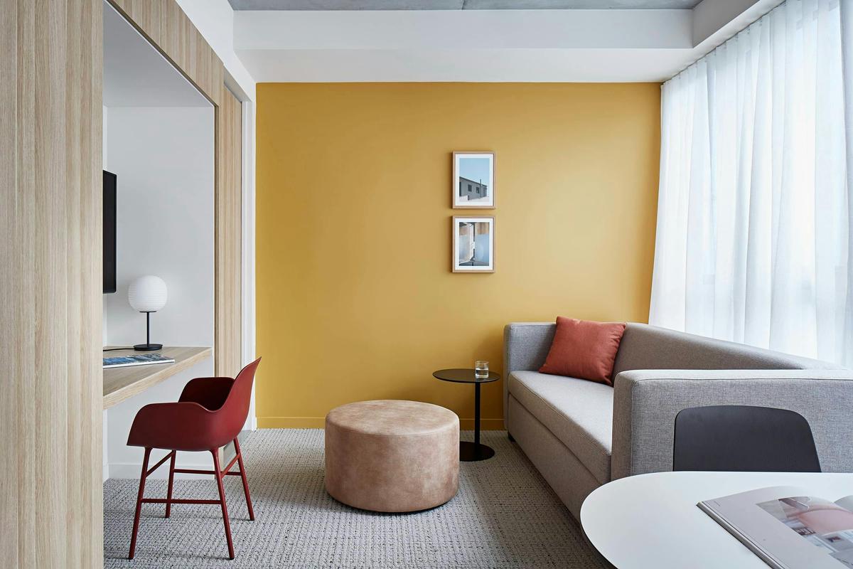 Living area in one-bedroom apartment - Urban Rest Lanbruk