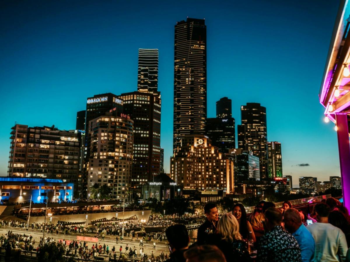 Transit Rooftop Bar Outdoor Deck Overlooking the City