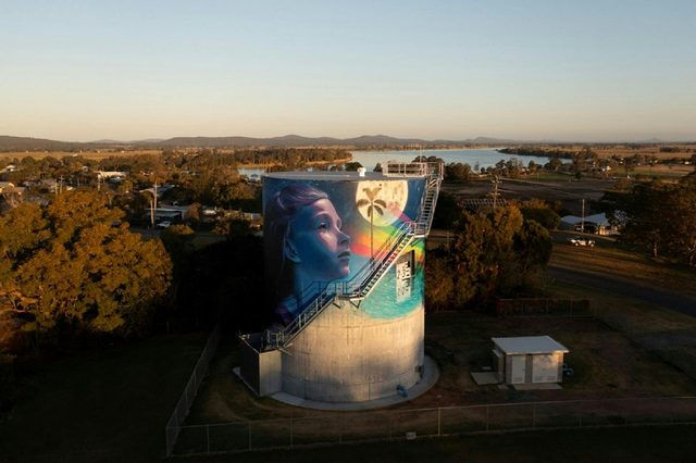 Lawrence Water Tower Mural