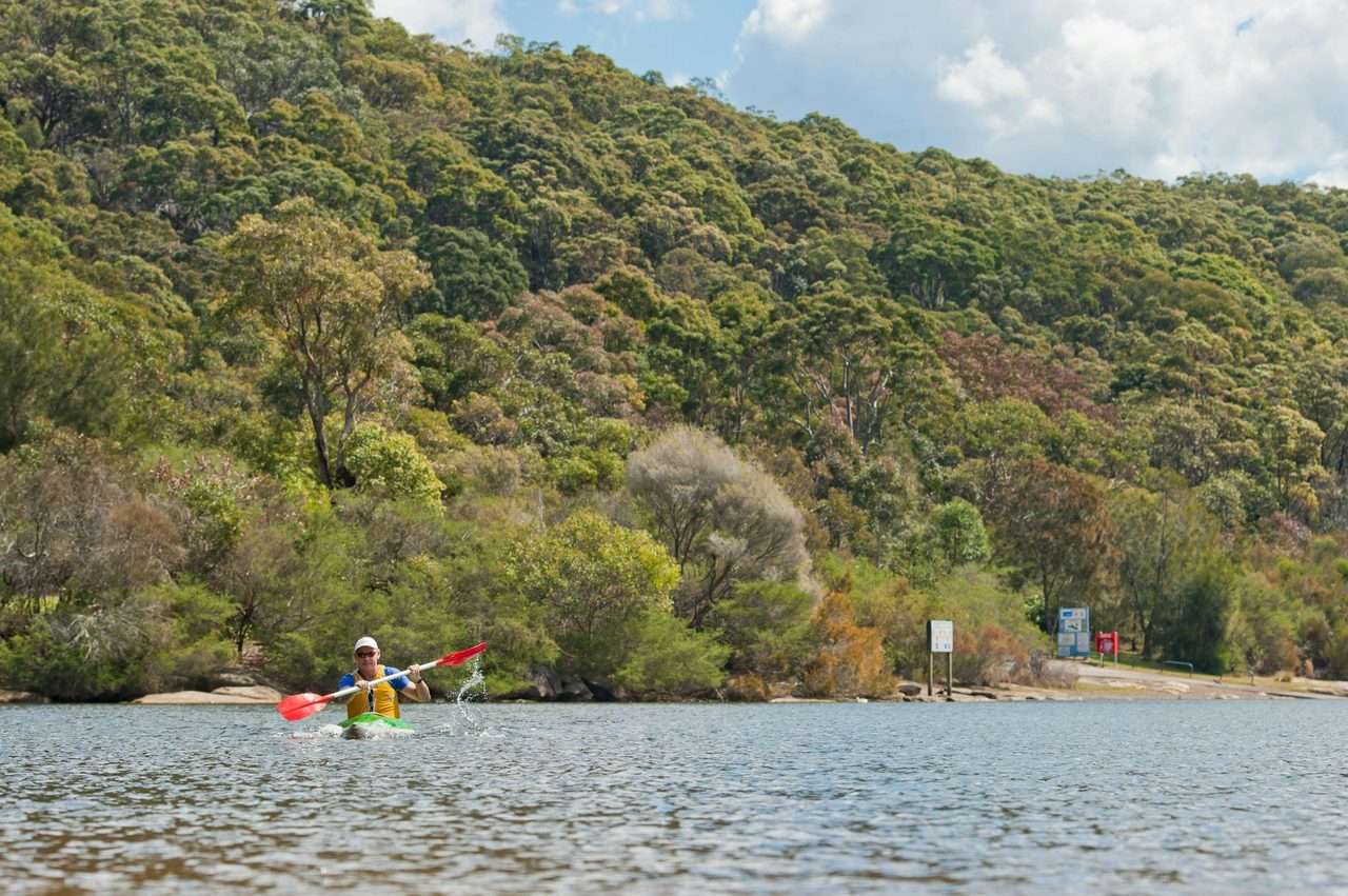 Kayaking on Manly Dam