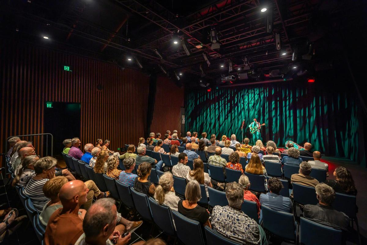 Headland Theatre audience enjoying a musical performance by Daniel Champagne