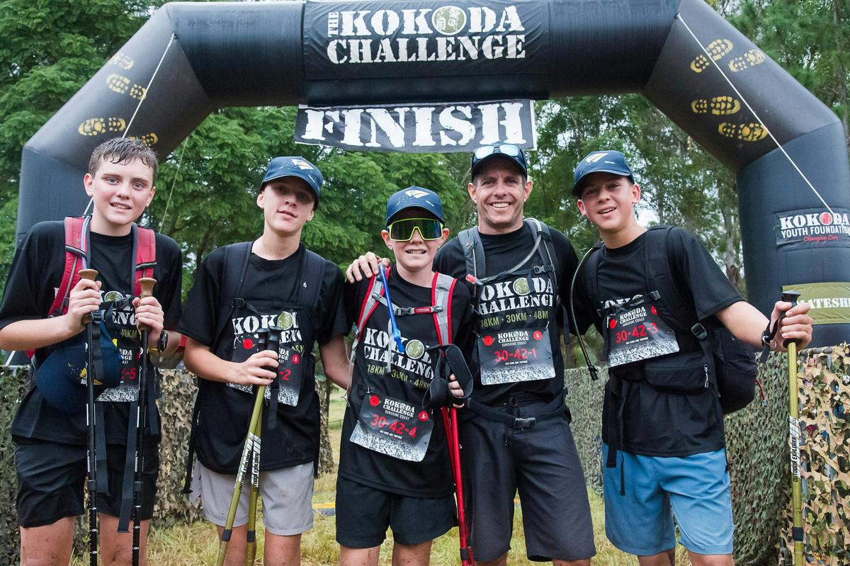 Kids at finish line