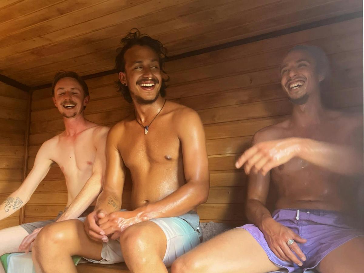 People in the sauna