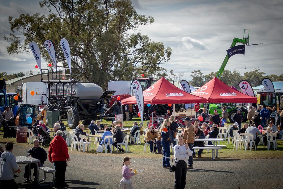 A lively crowd gathers at the Nyngan Ag Expo, enjoying great food, conversations and a relaxed atmos