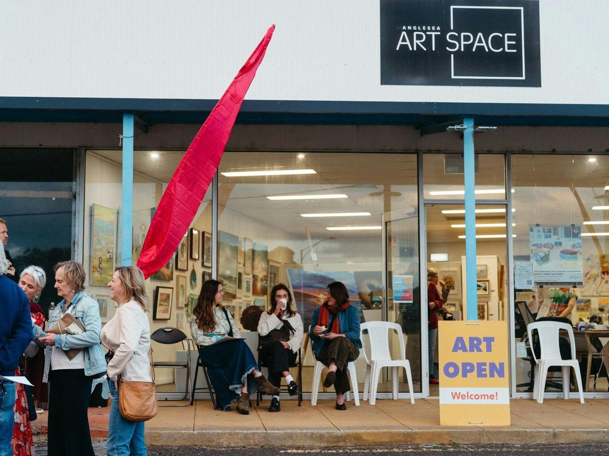 A warm welcome at Anglesea Art Space, where art and community come together.