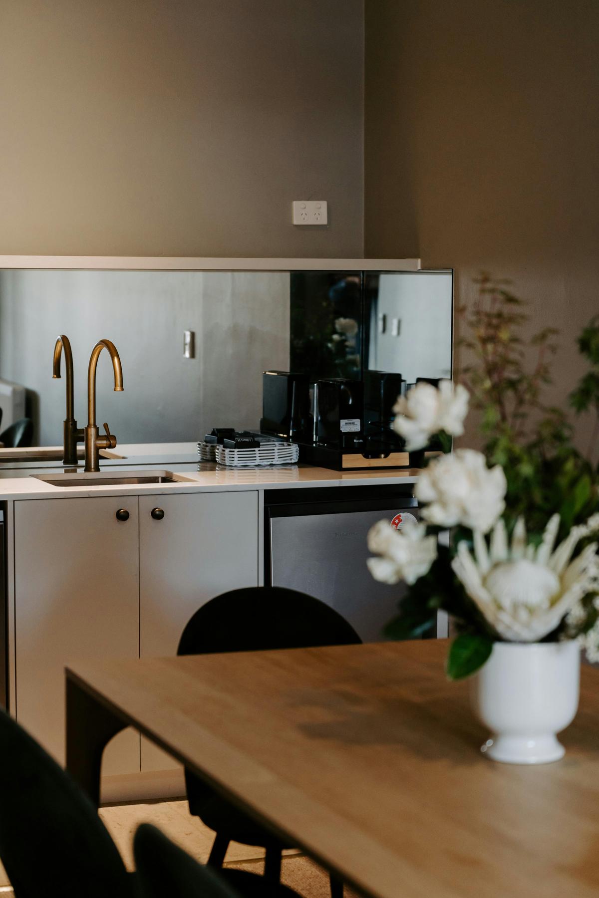 kitchen and dining area