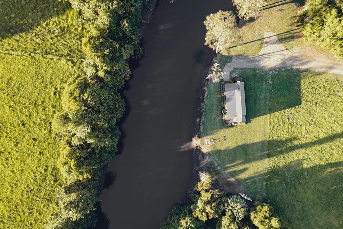 Drone Shot of Tiny House