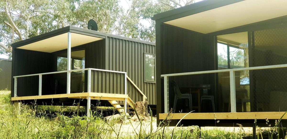 Solar cabins - Totally off grid, powered by a commercial solar storage system.