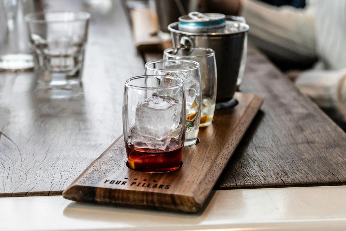 Gin tasting flights with mixers of tonic, soda or lemonade at Australias most popular gin distiller